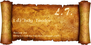Lábdy Teodor névjegykártya